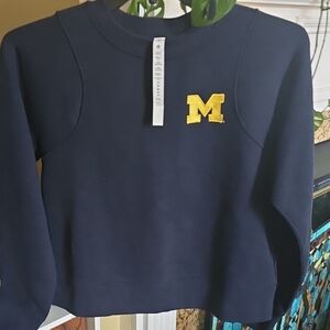 Lululemon Athletica Navy Sweatshirt with Yellow Logo SZ8